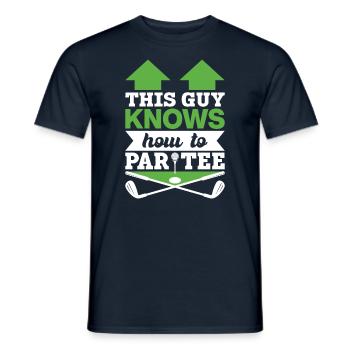Dieser Typ Weiß, Wie Man T -Shirt - Golf - Männer T-Shirt - Navy - Vorne - AI Model Male 178 light (178cm)