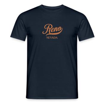 Retro USA Nevada Vintage Reno - Männer T-Shirt - Navy - Vorne - AI Model Male 178 light (178cm)