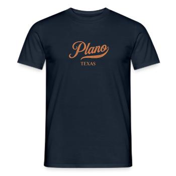 Retro USA Texas Vintage Plano - Männer T-Shirt - Navy - Vorne - AI Model Male 178 light (178cm)
