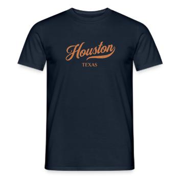 Retro USA Texas Vintage Houston - Männer T-Shirt - Navy - Vorne - AI Model Male 178 light (178cm)