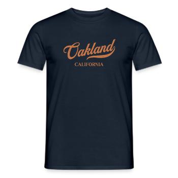 Retro USA California Vintage Oakland - Men's T-Shirt - navy - Front - AI Model Male 178 light (178cm)