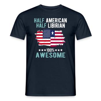 Half American Half Libyan - Men's T-Shirt - navy - Front - AI Model Male 178 light (178cm)
