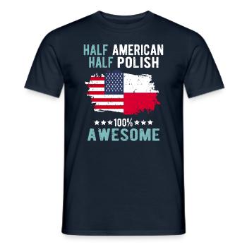 Half American Half Singaporean - Men's T-Shirt - navy - Front - AI Model Male 178 light (178cm)