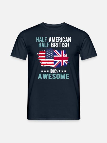 Half American Half British - Men's T-Shirt - navy