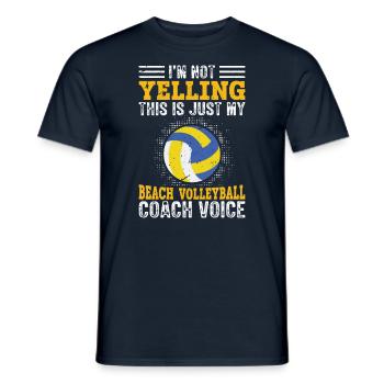 Ich Schreie Nicht - Beachvolleyball-Trainer - Männer T-Shirt - Navy - Vorne - AI Model Male 178 light (178cm)