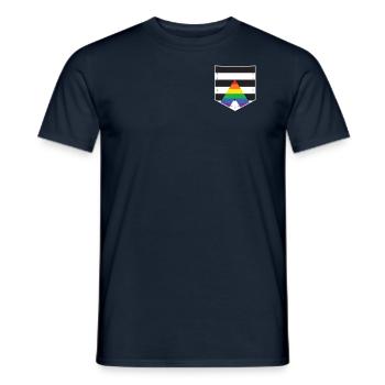 Sac drapeau LGBTQ Straight Ally Pride - T-shirt homme - marine - Devant - AI Model Male 178 light (178cm)