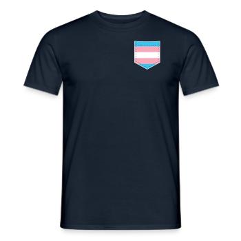 LGBTQ Transgender Pride Flag -Tasche - Männer T-Shirt - Navy - Vorne - AI Model Male 178 light (178cm)