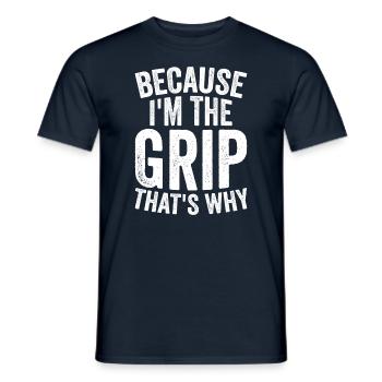Parce que je suis The Grip - T-shirt homme - marine - Devant - AI Model Male 178 light (178cm)