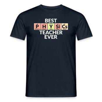Bester Physiklehrer Aller Zeiten - Männer T-Shirt - Navy - Vorne - AI Model Male 178 light (178cm)