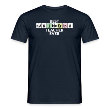 Best Engineering Teacher Ever - Men's T-Shirt - navy - Front - AI Model Male 178 light (178cm)