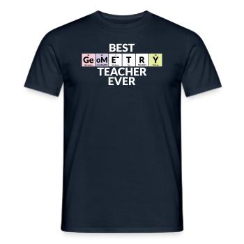 Meilleur professeur de géométrie de tous les temps - T-shirt homme - marine - Devant - AI Model Male 178 light (178cm)