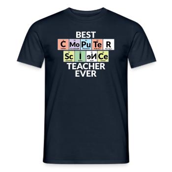 Bester Informatiklehrer Aller Zeiten - Männer T-Shirt - Navy - Vorne - AI Model Male 178 light (178cm)