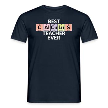 Meilleur professeur de mathématiques de tous les temps - T-shirt homme - marine - Devant - AI Model Male 178 light (178cm)