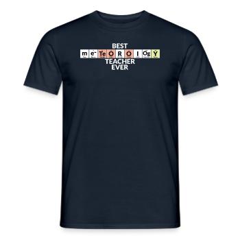 Meilleur professeur de météorologie de tous les temps - T-shirt homme - marine - Devant - AI Model Male 178 light (178cm)