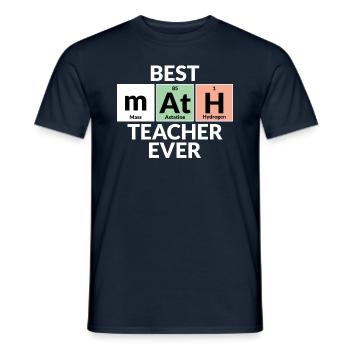 Meilleur professeur de mathématiques de tous les temps - T-shirt homme - marine - Devant - AI Model Male 178 light (178cm)