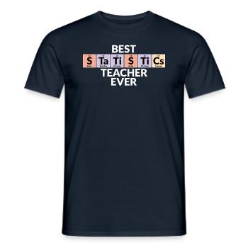 Meilleur professeur de statistiques de tous les temps - T-shirt homme - marine - Devant - AI Model Male 178 light (178cm)