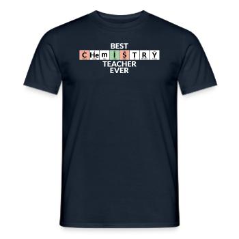 Meilleur professeur de chimie de tous les temps - T-shirt homme - marine - Devant - AI Model Male 178 light (178cm)