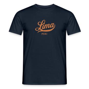 Retro Peru Stadt - Vintage Lima - Männer T-Shirt - Navy - Vorne - AI Model Male 178 light (178cm)