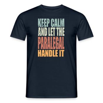 Keep Calm Rechtsanwaltsfachangestellte Spruch - Männer T-Shirt - Navy - Vorne - AI Model Male 178 light (178cm)