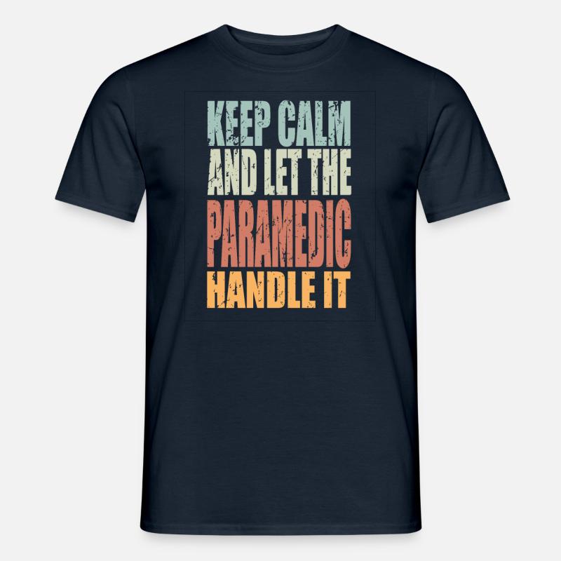 Keep Calm Sanitäter Spruch - Männer T-Shirt - Navy