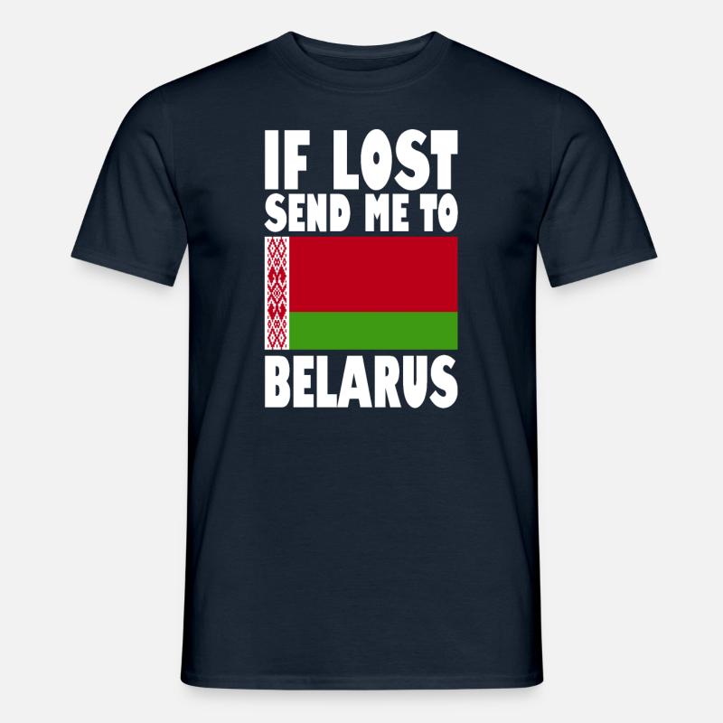 Belarus Flagge Spruch - Männer T-Shirt - Navy