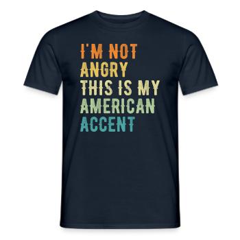 Je ne suis pas méchant, mon accent américain - T-shirt homme - marine - Devant - AI Model Male 178 light (178cm)
