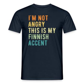 Je ne suis pas méchant, mon accent finlandais - T-shirt homme - marine - Devant - AI Model Male 178 light (178cm)