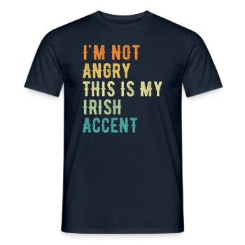 Je ne suis pas méchant, mon accent irlandais - T-shirt homme - marine - Devant - AI Model Male 178 light (178cm)