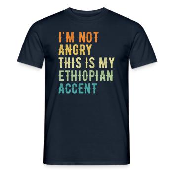 I'm not evil, my Ethiopian accent - Men's T-Shirt - navy - Front - AI Model Male 178 light (178cm)