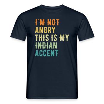 Je ne suis pas en colère contre mon accent indien - T-shirt homme - marine - Devant - AI Model Male 178 light (178cm)