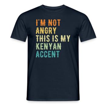 Je ne suis pas méchant, mon accent kenyan - T-shirt homme - marine - Devant - AI Model Male 178 light (178cm)