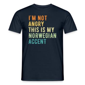 I'm not evil, my Norwegian accent - Men's T-Shirt - navy - Front - AI Model Male 178 light (178cm)