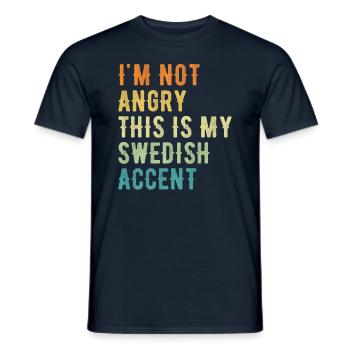 I'm not evil, my Swedish accent - Men's T-Shirt - navy - Front - AI Model Male 178 light (178cm)