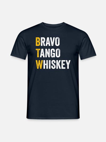 Computer-Chat Bravo Tango Whisky - BTW - Männer T-Shirt - Navy