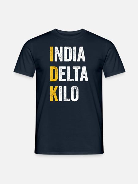 Computer-Chat India Delta Kilo - IDK - Männer T-Shirt - Navy