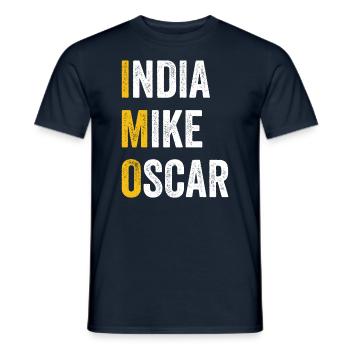 Computer Chat Inde Mike Oscar - OMI - T-shirt homme - marine - Devant - AI Model Male 178 light (178cm)