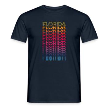 Retro Nostalgic USA State - Rainbow Florida - Men's T-Shirt - navy - Front - AI Model Male 178 light (178cm)