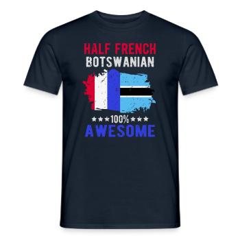 Half French Half Batswana - Men's T-Shirt - navy - Front - AI Model Male 178 light (178cm)