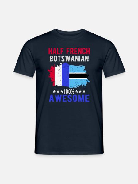 Half French Half Batswana - Men's T-Shirt - navy