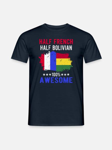 Half French Half Bolivian - Men's T-Shirt - navy
