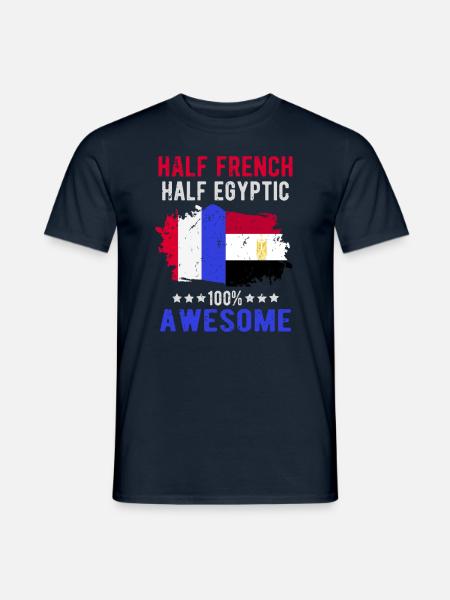 Half French Half Egyptian - Men's T-Shirt - navy