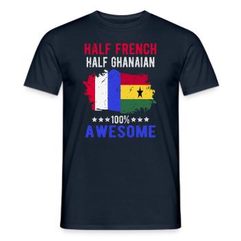 Halb Franzose Halb Ghanese - Männer T-Shirt - Navy - Vorne - AI Model Male 178 light (178cm)