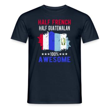 Half French Half Guatemalan - Men's T-Shirt - navy - Front - AI Model Male 178 light (178cm)