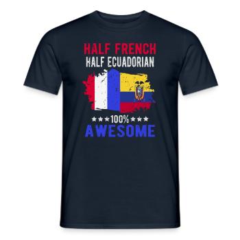 Halb Franzose Halb Ecuadorianer - Männer T-Shirt - Navy - Vorne - AI Model Male 178 light (178cm)