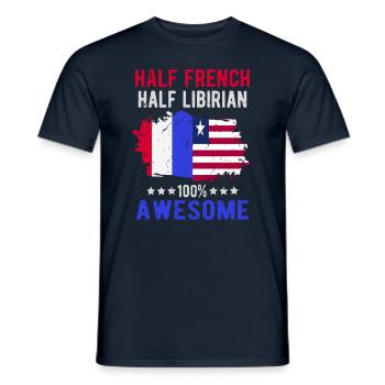 Half French Half Libyan - Men's T-Shirt - navy - Front - AI Model Male 178 light (178cm)