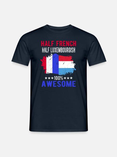 Half French Half Luxembourger - Men's T-Shirt - navy