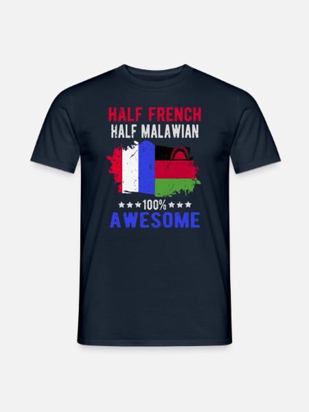 Half French Half Malawi - Men's T-Shirt - navy