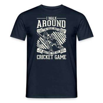 Ich Gehe Gut Herum - Cricket - Männer T-Shirt - Navy - Vorne - AI Model Male 178 light (178cm)