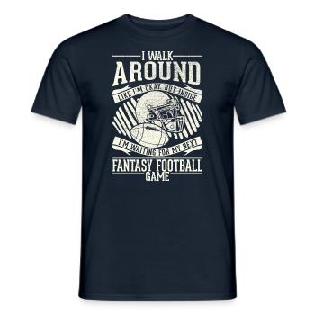Je me promène, d’accord - Fantasy Football - T-shirt homme - marine - Devant - AI Model Male 178 light (178cm)