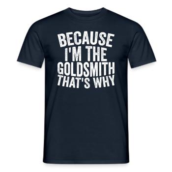 Artisanat - Parce que je suis l’orfèvre - T-shirt homme - marine - Devant - AI Model Male 178 light (178cm)